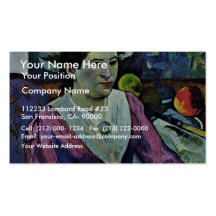 Portrait Of Marie Derrien Lagadu By Gauguin Paul Business Card Templates