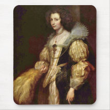 Portrait of Marie-Louise de Tassis by Van Dyck Mouse Pad
