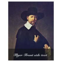 Portrait Of Marten Looten. By Rembrandt Van Rijn Flyer Design