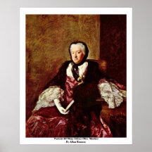 Portrait Of Mary Atkins (Mrs. Martin) Print