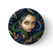 "Portrait of Medusa" Button