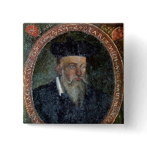 Portrait of Michel de Nostradame Pinback Buttons