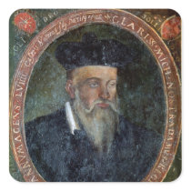 Portrait of Michel de Nostradame Square Sticker