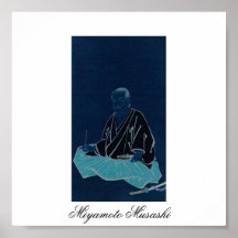 Portrait of Miyamoto Musashi. Edo Period. Posters