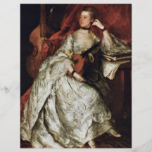 Portrait Of Mrs. Philip Thickness By Gainsborough Full Color Flyer