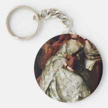 Portrait Of Mrs. Philip Thickness By Gainsborough Key Chain