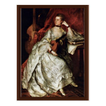 Portrait Of Mrs. Philip Thickness By Gainsborough Post Card