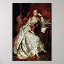 Portrait Of Mrs. Philip Thickness By Gainsborough Print