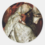 Portrait Of Mrs. Philip Thickness By Gainsborough Round Sticker