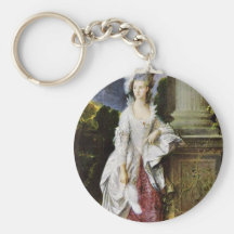 Portrait Of Mrs. Thomas Graham By Thomas Gainsboro Key Chains