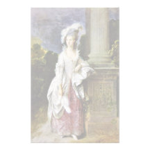 Portrait Of Mrs. Thomas Graham By Thomas Gainsboro Personalized Stationery