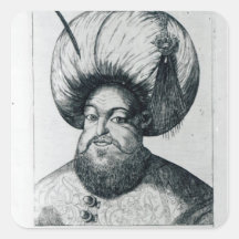 Portrait of Murad III Square Stickers