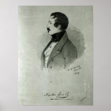 Portrait of Napoleon III  as a young man, 1839 Posters