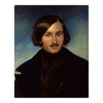 Portrait of Nikolay Gogol, 1841 posters