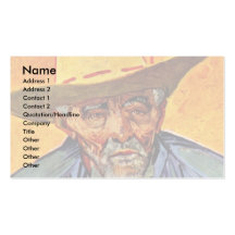 Portrait Of Old Peasant Patience Escalier By Vince Business Cards