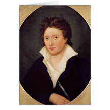Portrait of Percy Bysshe Shelley, 1819 Greeting Cards
