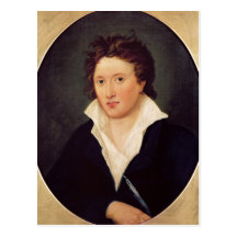 Portrait of Percy Bysshe Shelley, 1819 Postcards