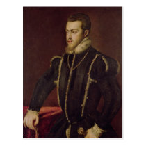 Portrait of Philip II  of Spain postcards