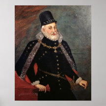 Portrait of Philip II  of Spain Print
