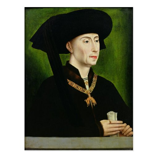 Portrait of Philippe le Bon  Duc de Bourgogne Post Cards