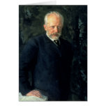 Portrait of Piotr Ilyich Tchaikovsky Greeting Cards