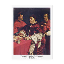 Portrait Of Pope Leo X And Cardinals By Raffael Post Cards