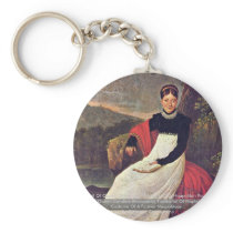 Portrait Of Queen Caroline Key Chain