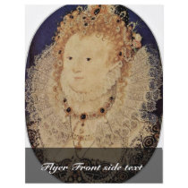 Portrait Of Queen Elizabeth I Of England Oval Full Colour Flyer