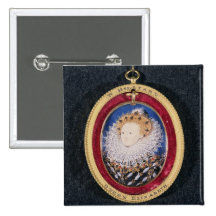 Portrait of Queen Elizabeth I (w/c on vellum) Pin