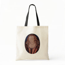 Portrait Of Queen Elizabeth Of Bohemia Oval Tote Bag
