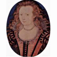 Portrait Of Queen Elizabeth Of Bohemia Oval Acrylic Cut Out