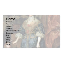 Portrait Of Queen Henrietta Maria With Sir Jeffrey Business Card