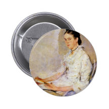 Portrait Of Rosine Fischler Countess Treuberg Pinback Buttons
