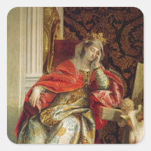 Portrait of Saint Helena Square Stickers