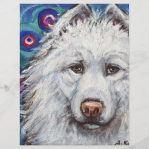 Portrait of Samoyed Personalized Flyer