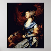 Portrait of Sarah Siddons by Thomas Gainsborough Posters