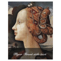 Portrait Of Simonetta Vespucci By Piero Di Cosimo Flyer Design