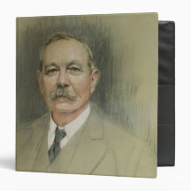 Portrait of Sir Arthur Conan Doyle 3 Ring Binder