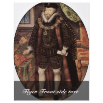 Portrait Of Sir Christopher Hatton Oval By Hilliar Custom Flyer
