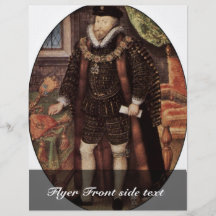Portrait Of Sir Christopher Hatton Oval By Hilliar Custom Flyer
