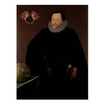 Portrait of Sir Francis Drake  1591 Postcards