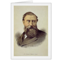 Portrait of Sir Samuel Baker (1821-93) (colour lit Greeting Card