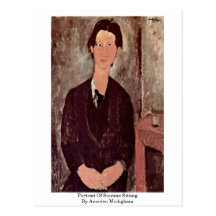 Portrait Of Soutine Sitting By Amedeo Modigliani Post Cards