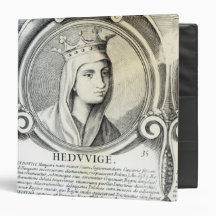 Portrait of St.Jadwiga 3 Ring Binders