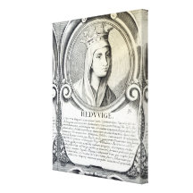 Portrait of St.Jadwiga Stretched Canvas Print