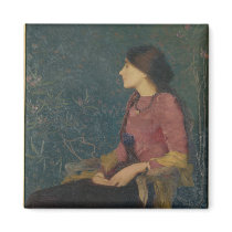 Portrait of Thadee-Caroline Jacquet Fridge Magnets