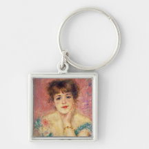 Portrait of the actress Jeanne Samary, 1877 Key Chains