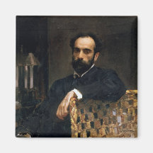 Portrait of the artist Isaak Ilyich Levitan Fridge Magnet