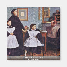 Portrait Of The Bellelli Family By Edgar Degas Refrigerator Magnet