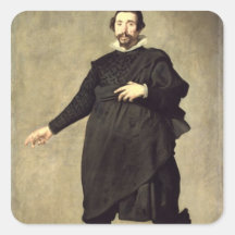 Portrait of the Buffoon Pablo de Valladolid Stickers
